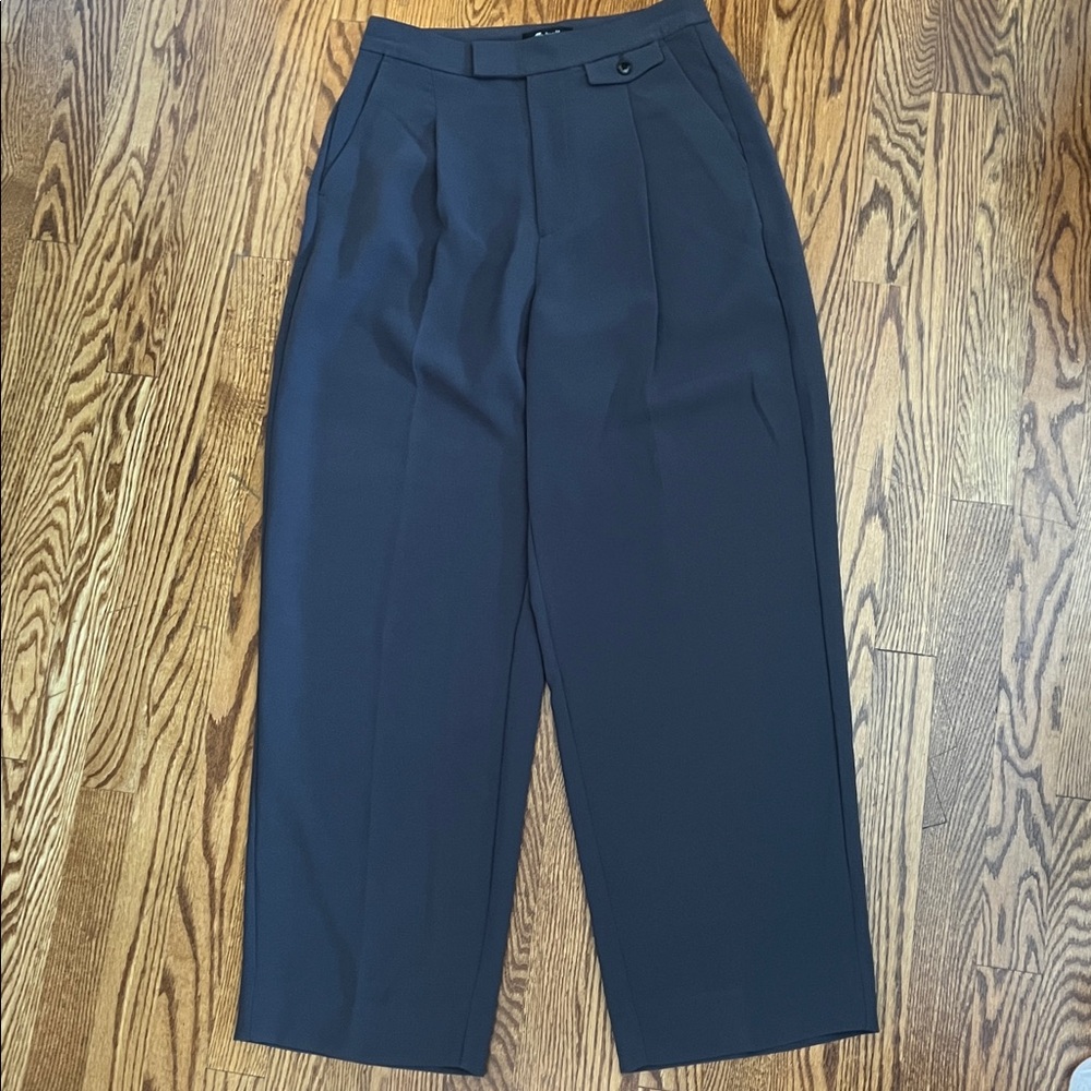 Madewell Charcoal Wide-Leg trouser Pants